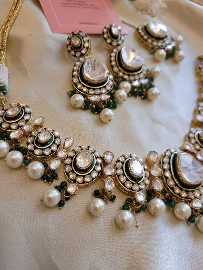 Rhea Polki Necklace Set - Image 3