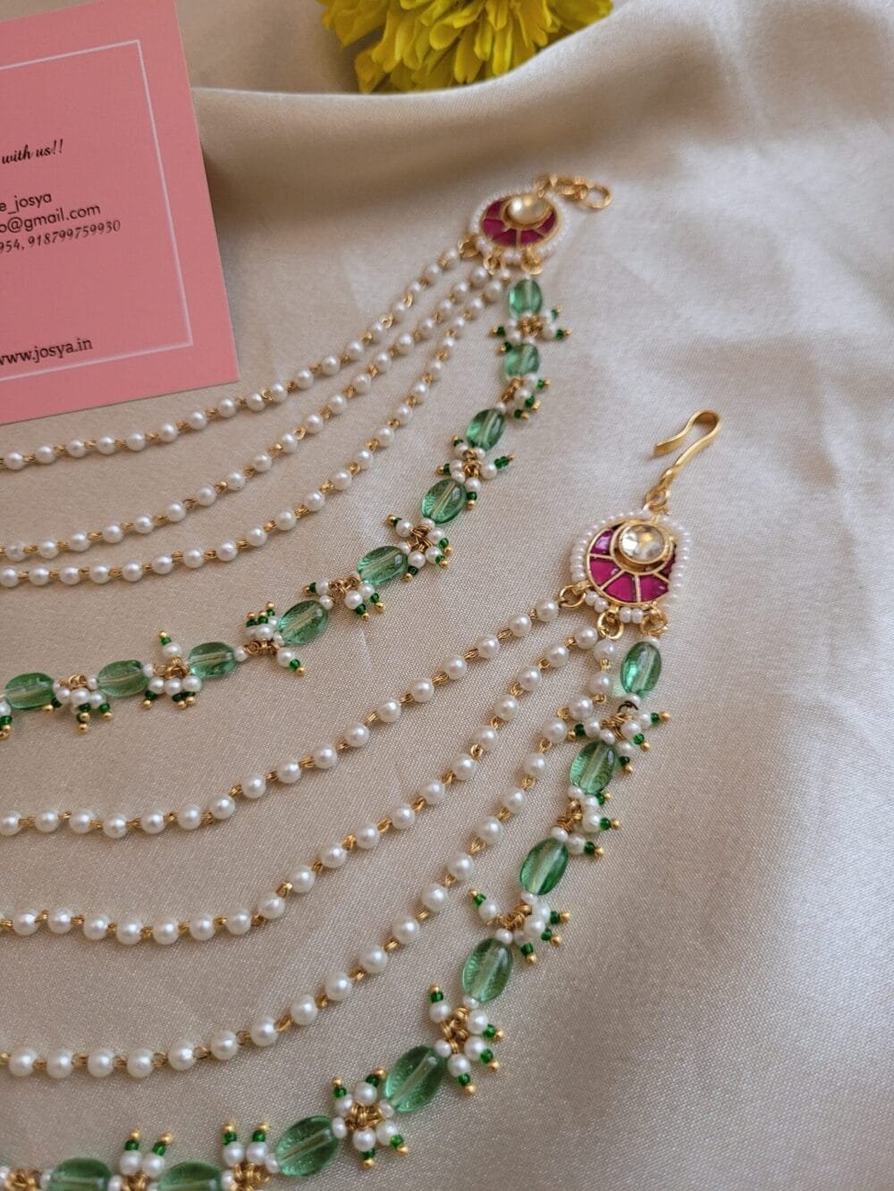 Peacock Mint Green HairChain - Image 4
