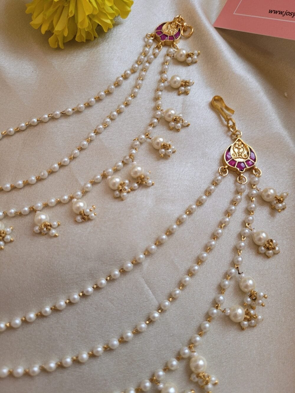 Pearl Three layered Hairchain - Image 3