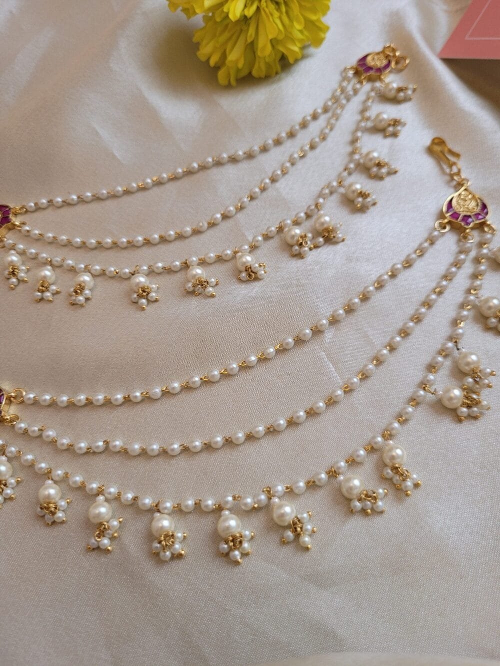 Pearl Three layered Hairchain - Image 2