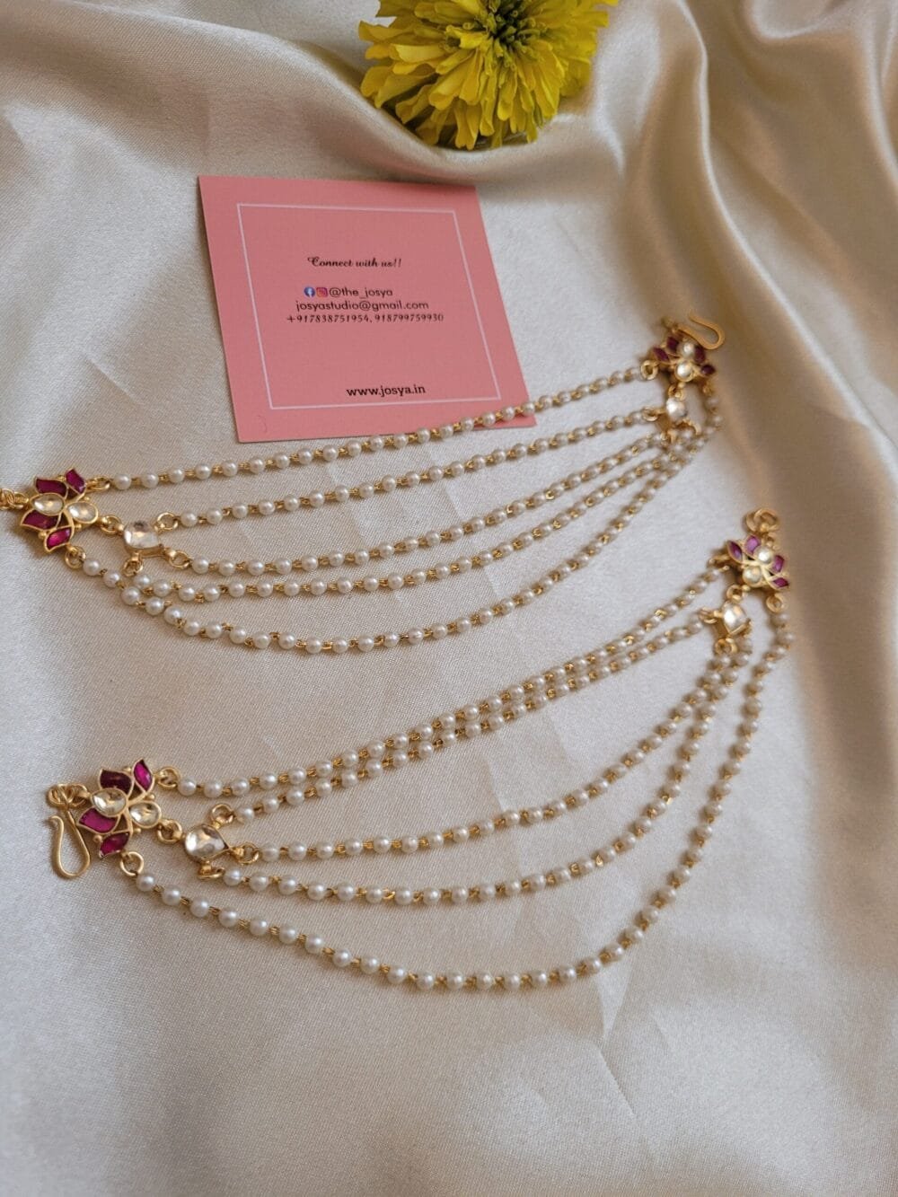 Pearl Layered Hair Chain - Image 3