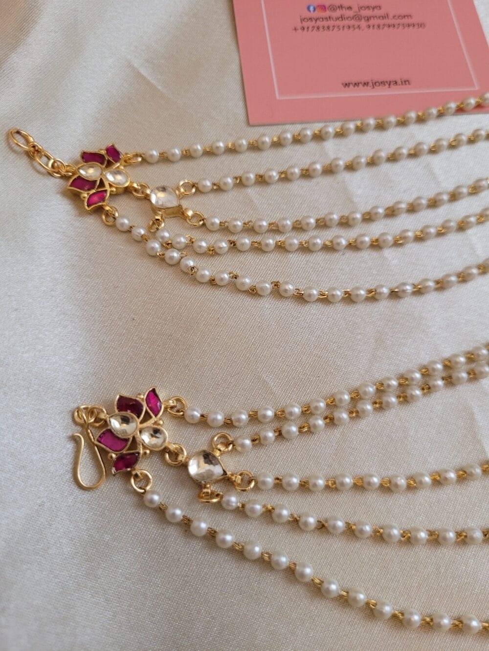 Pearl Layered Hair Chain - Image 4