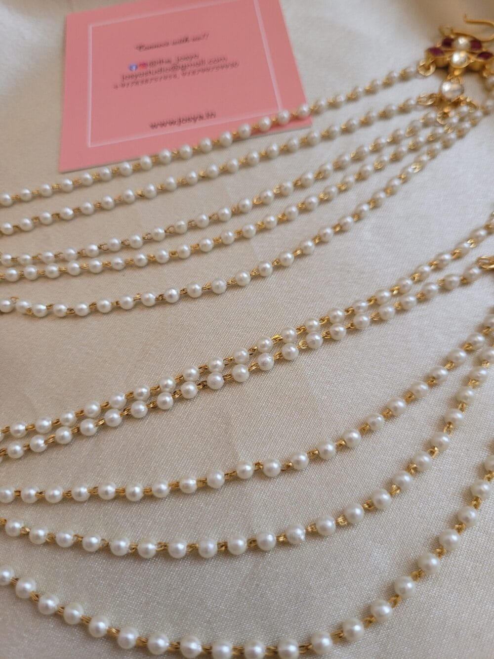 Pearl Layered Hair Chain - Image 5