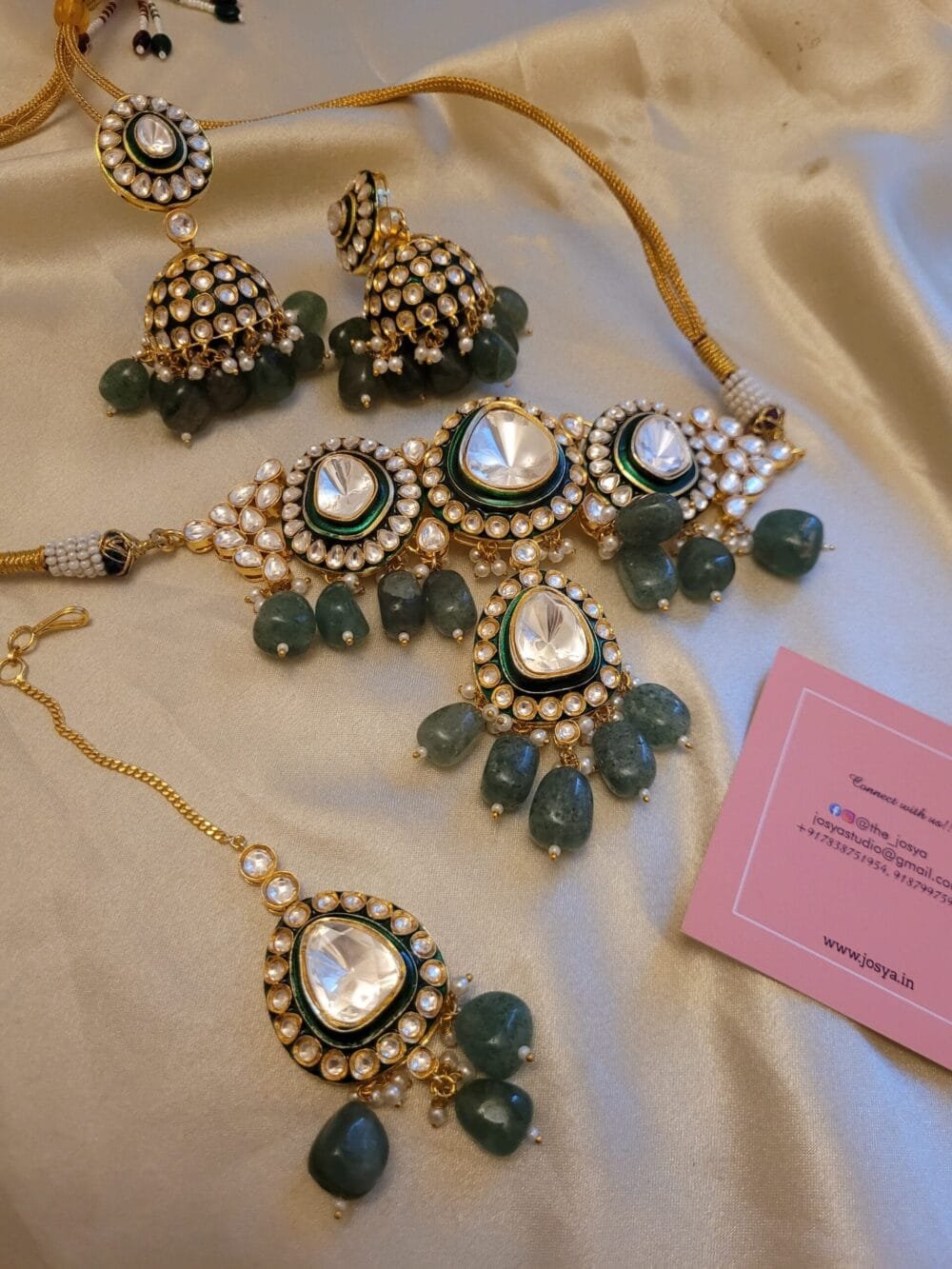 Uditi Polki Bridal Combo Set - Image 3