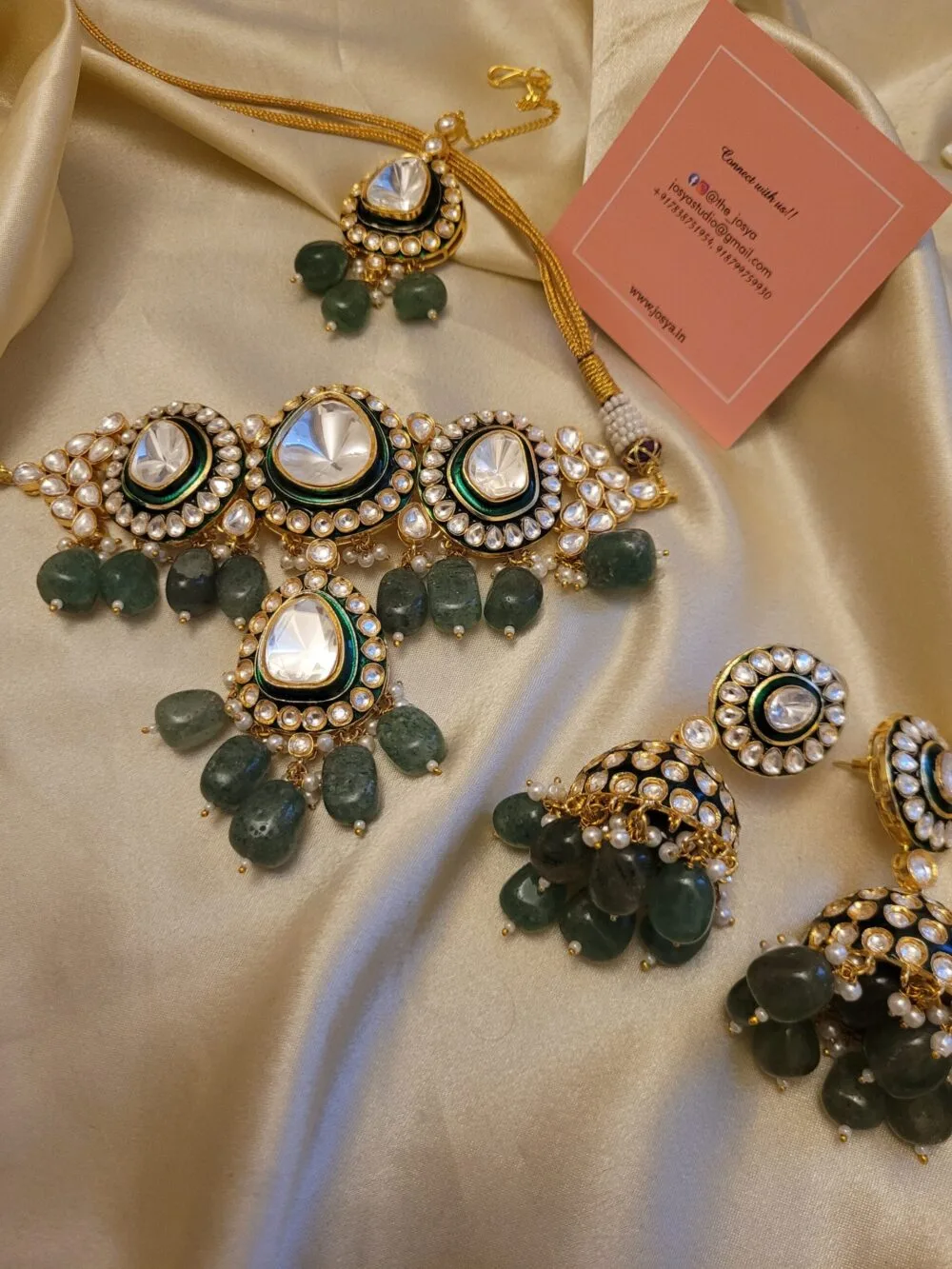 Adhishri Polki Choker Set - Image 9