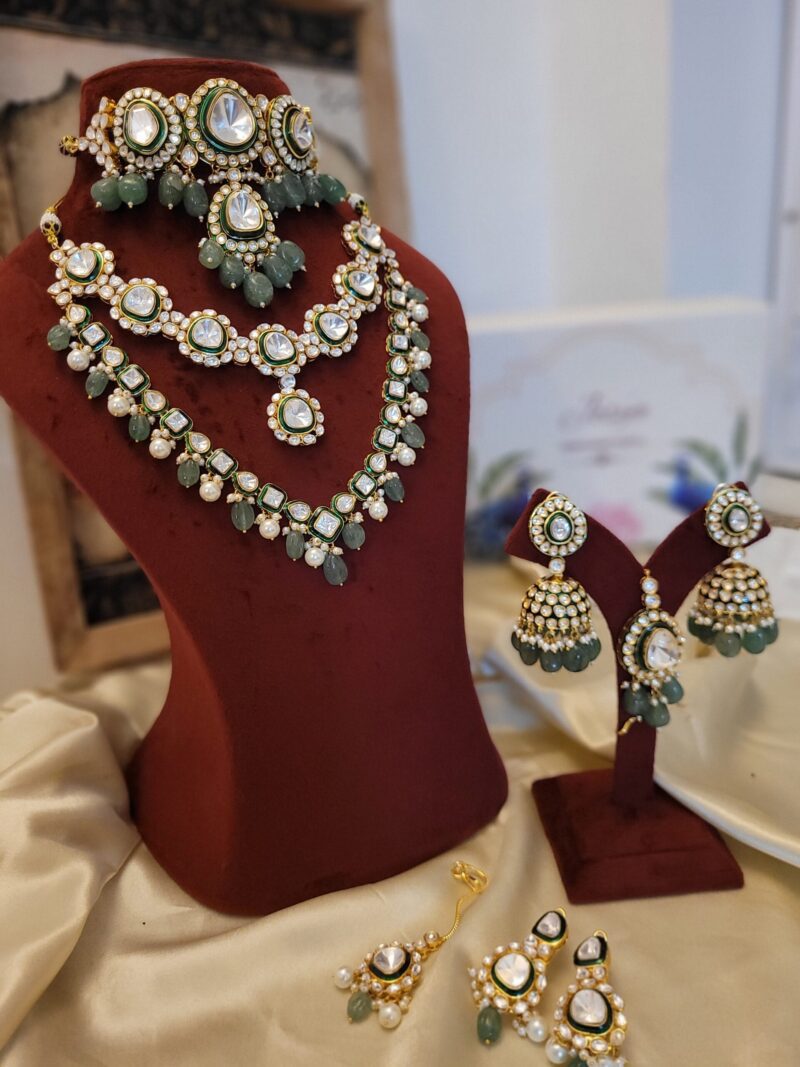 Kamaya Polki Bridal Combo Set - Image 3
