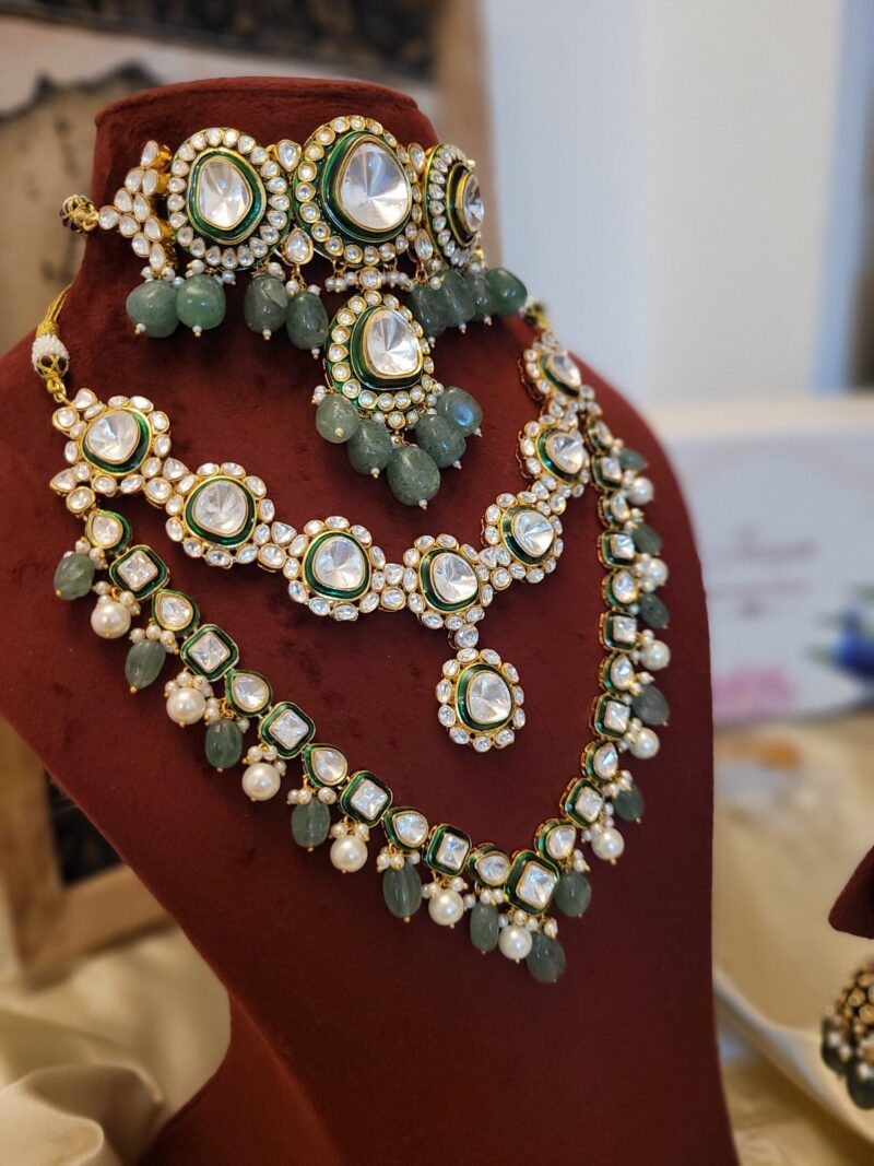 Kamaya Polki Bridal Combo Set - Image 4