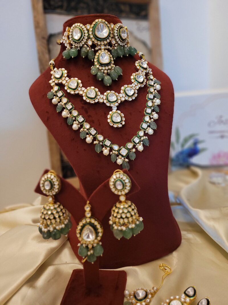 Kamaya Polki Bridal Combo Set - Image 7