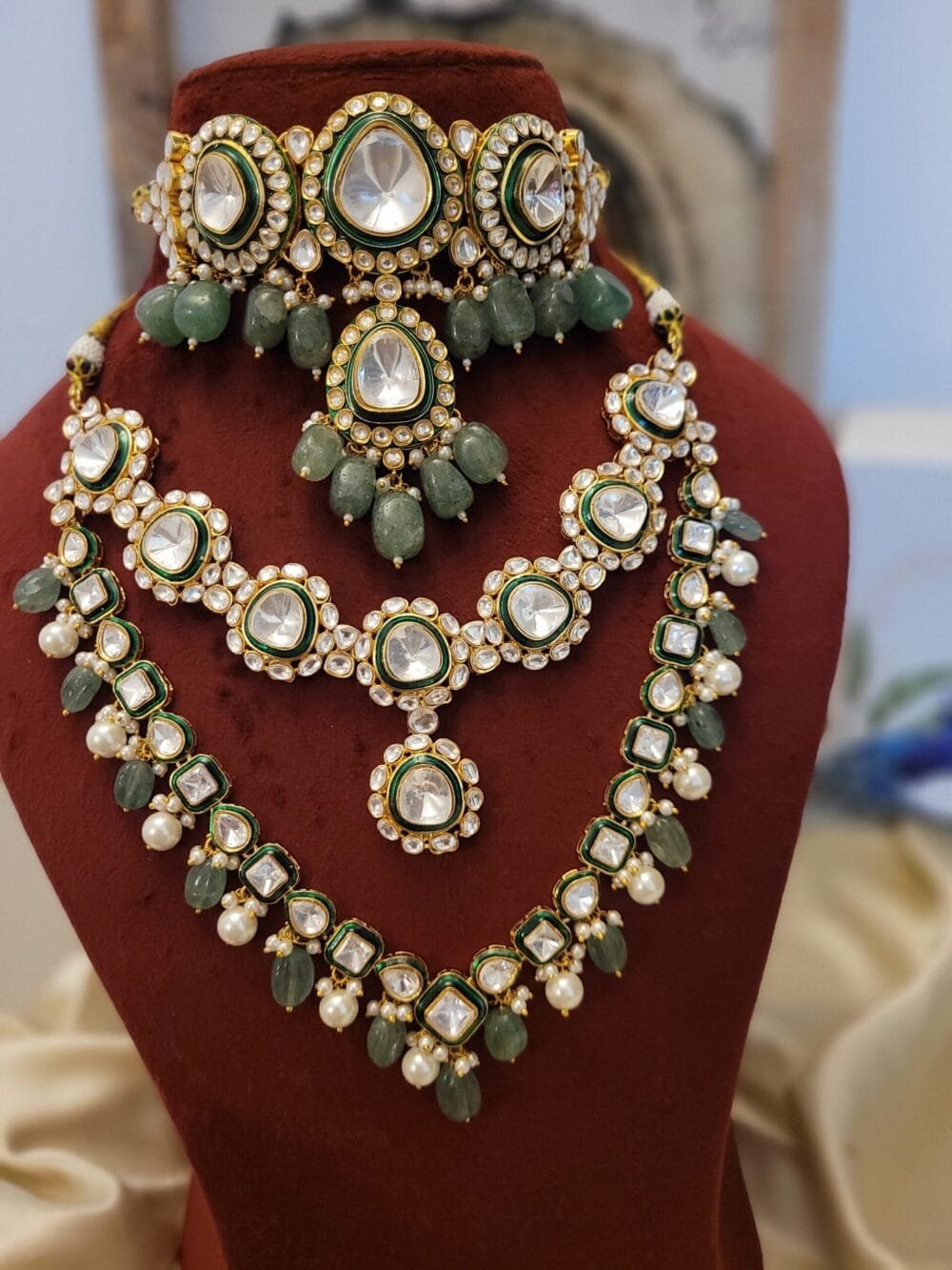 Kamaya Polki Bridal Combo Set - Image 6