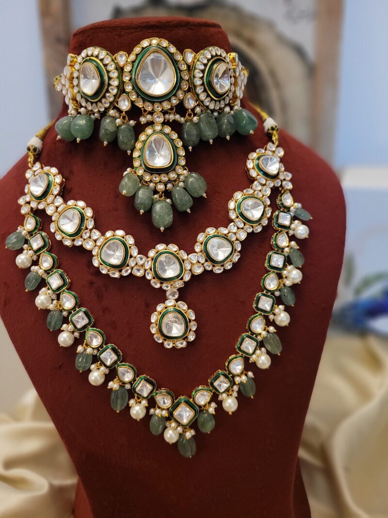 Kamaya Polki Bridal Combo Set - Image 6