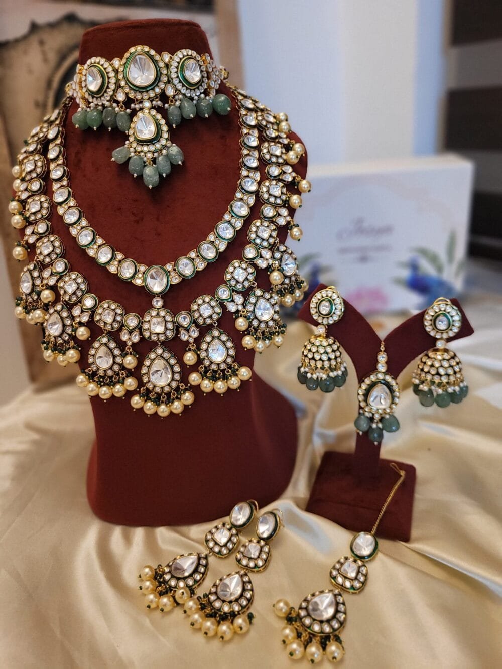 Uditi Polki Bridal Combo Set - Image 2