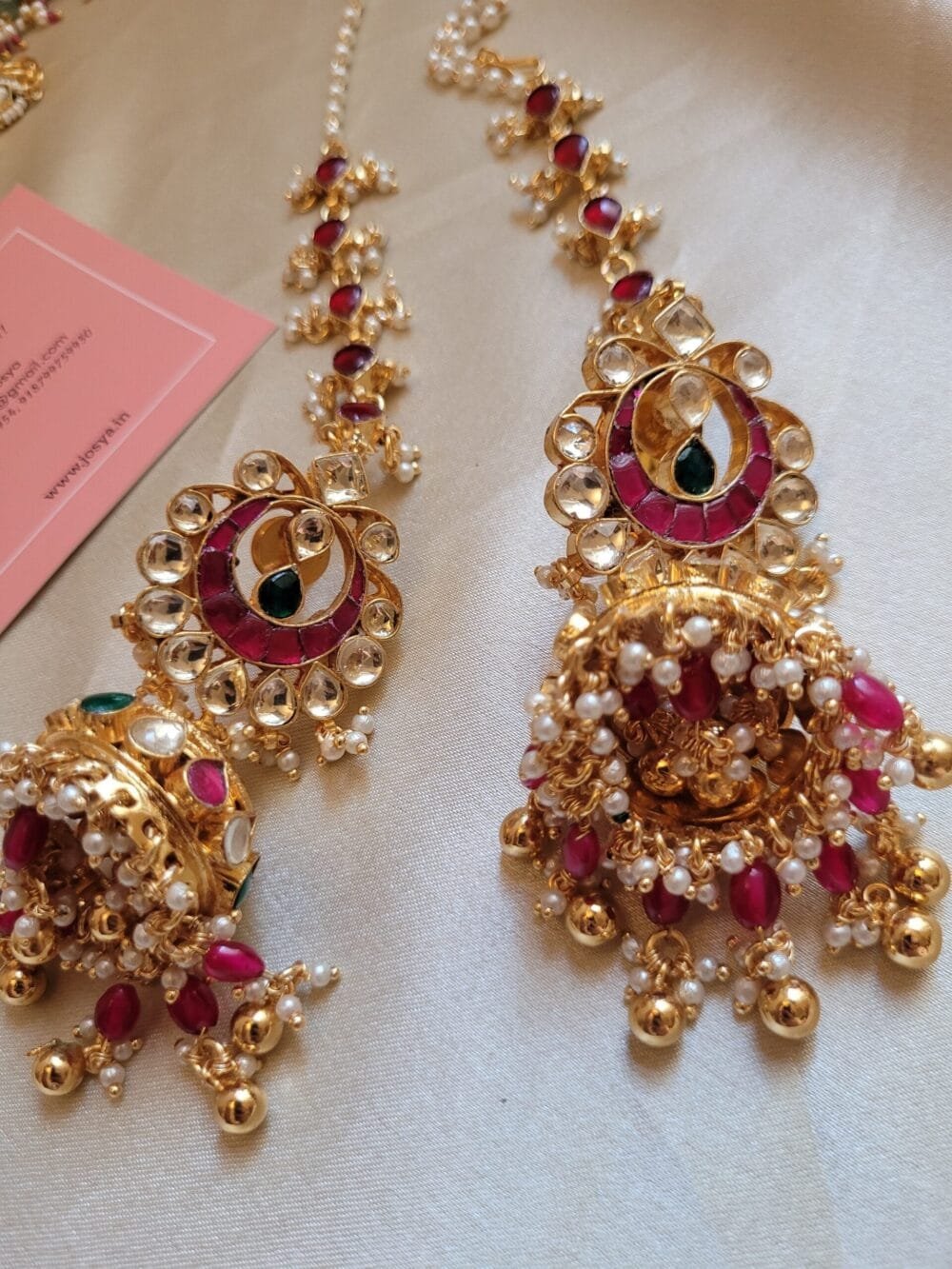 Udgita Kundan Jhumka Earrings - Image 2
