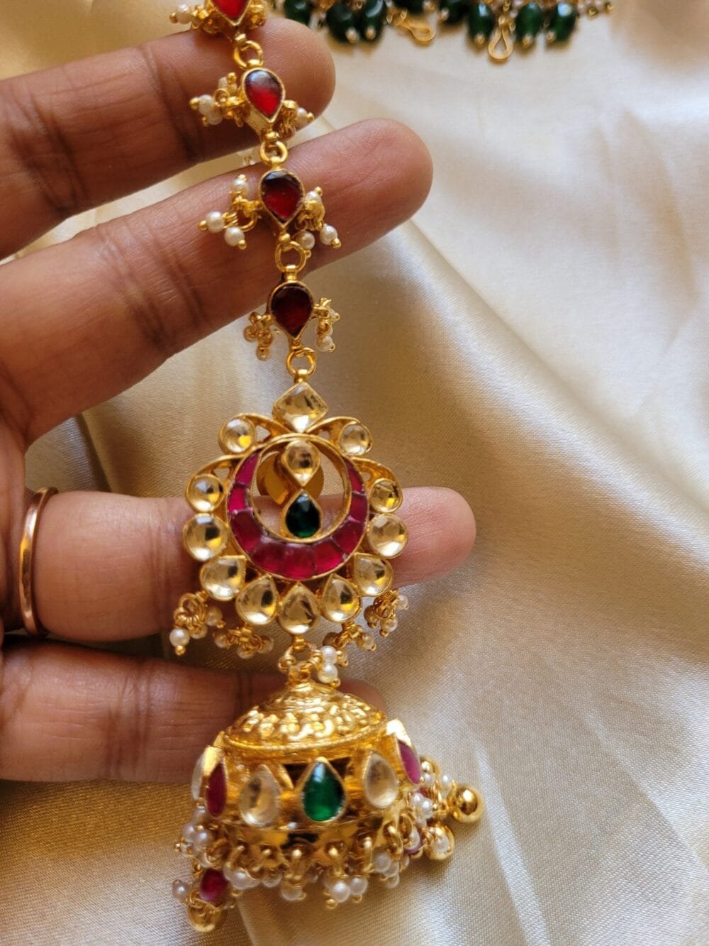 Udgita Kundan Jhumka Earrings - Image 4