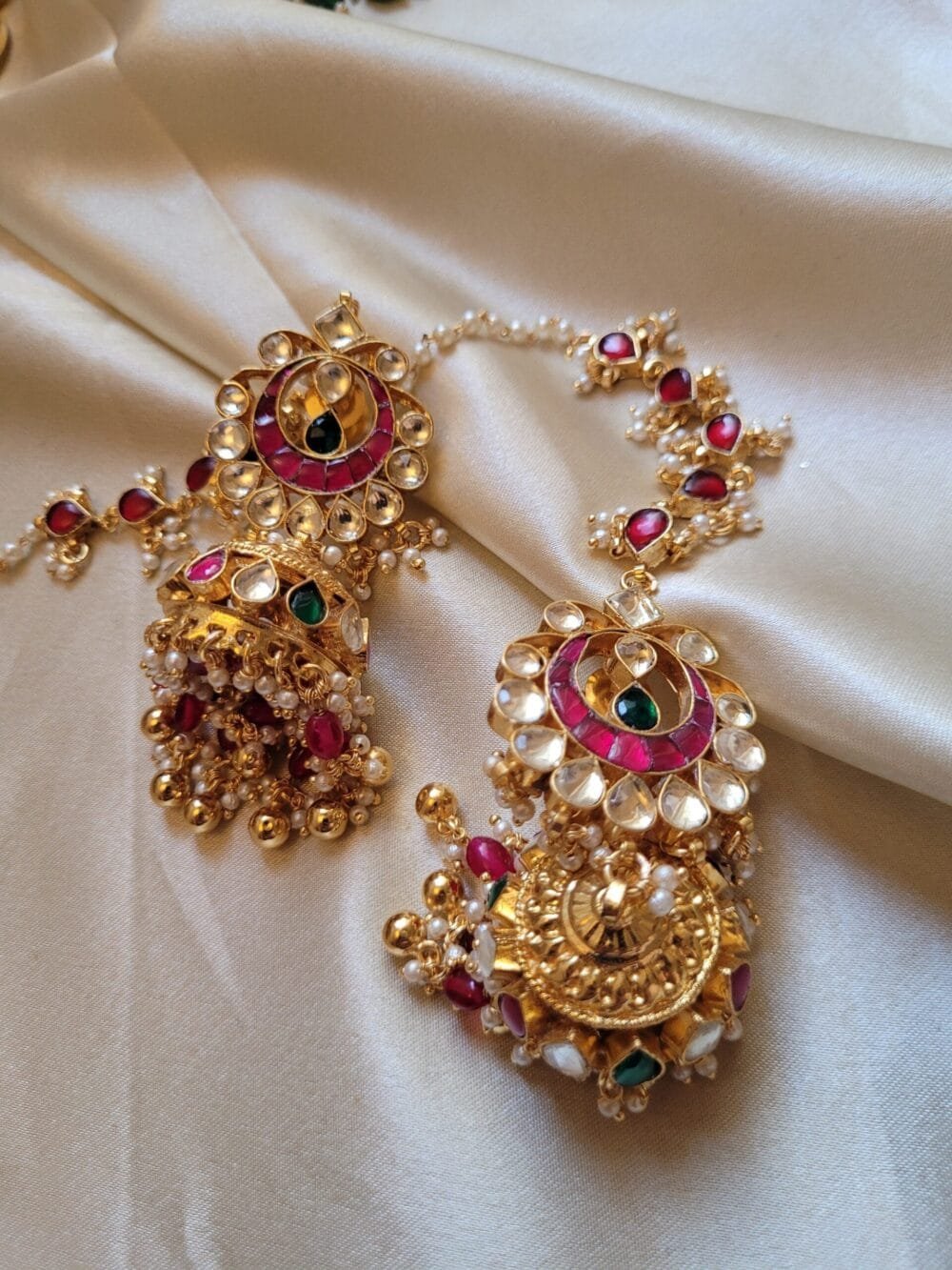 Udgita Kundan Jhumka Earrings - Image 3