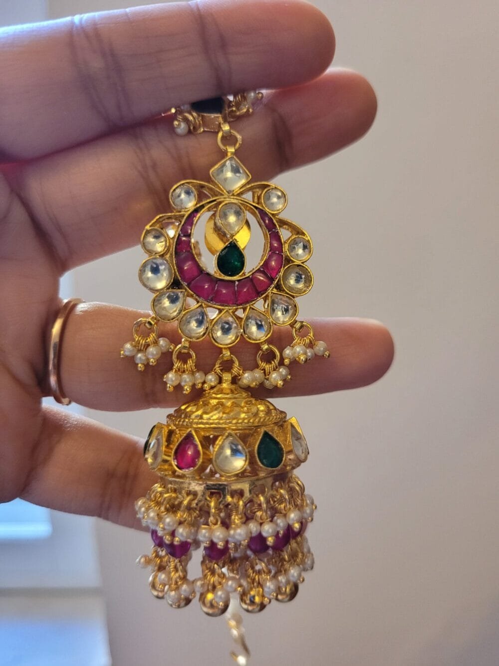 Udgita Kundan Jhumka Earrings - Image 5