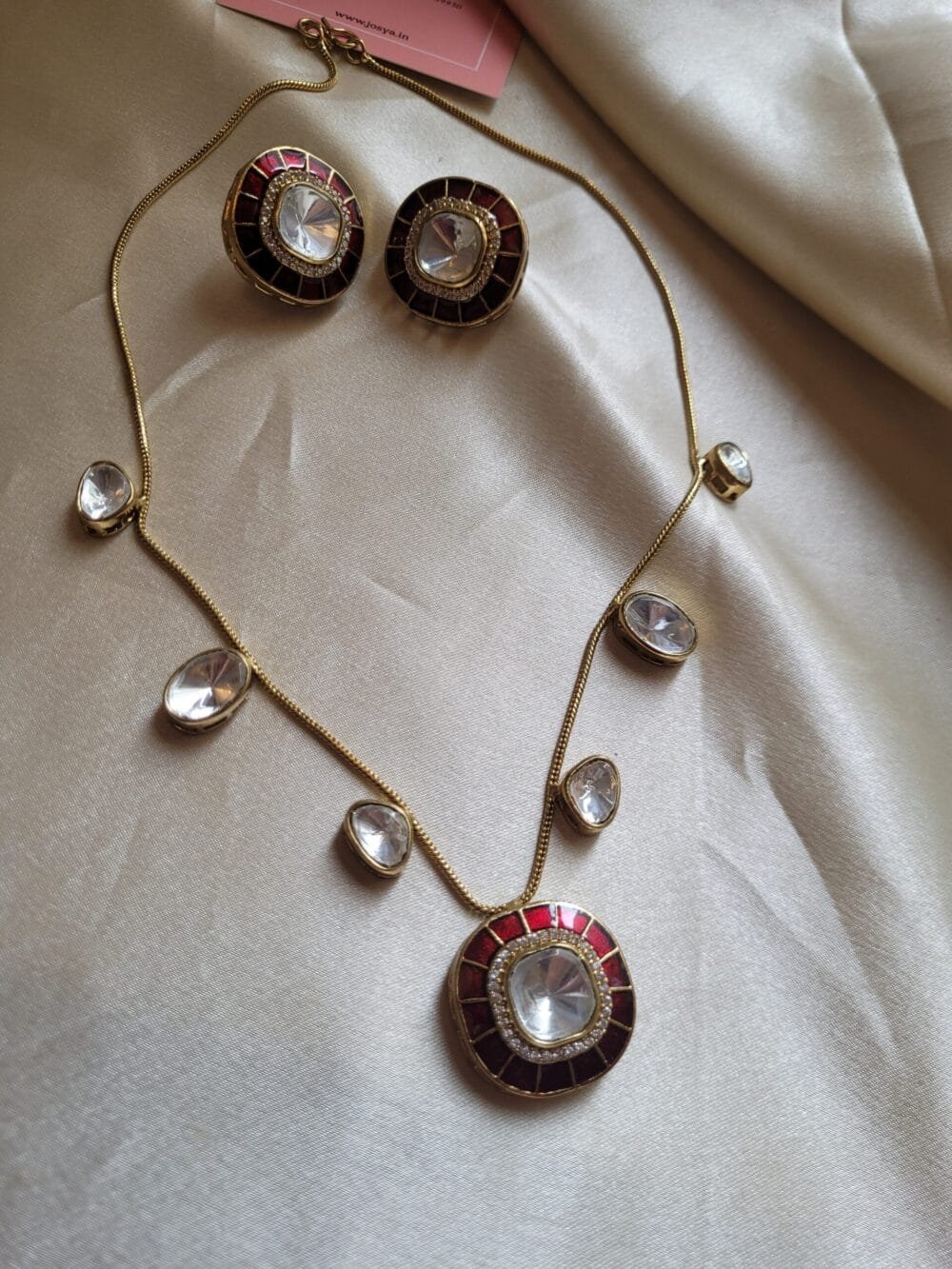 Grace Polki Pendant Set