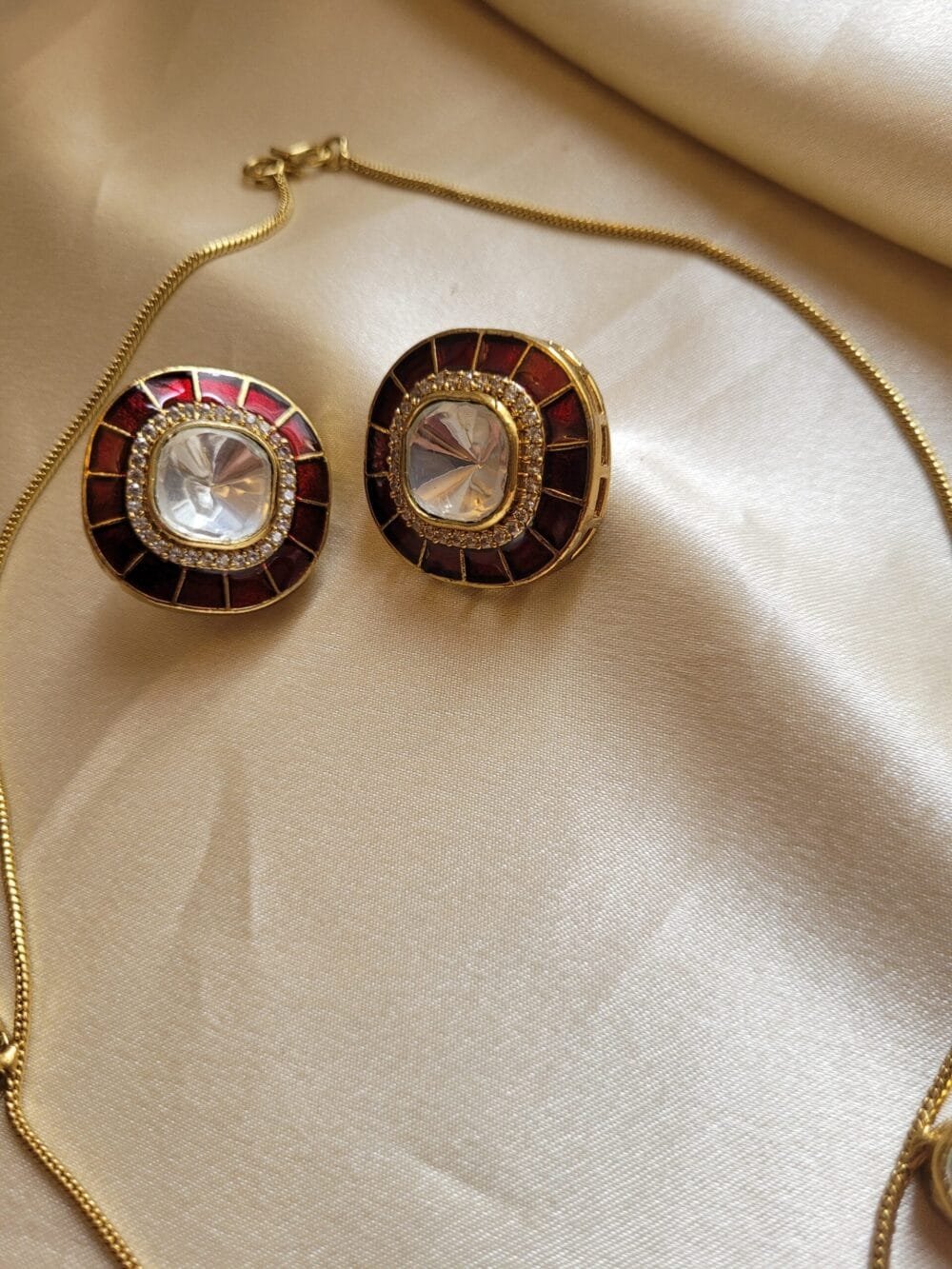 Grace Polki Pendant Set - Image 4