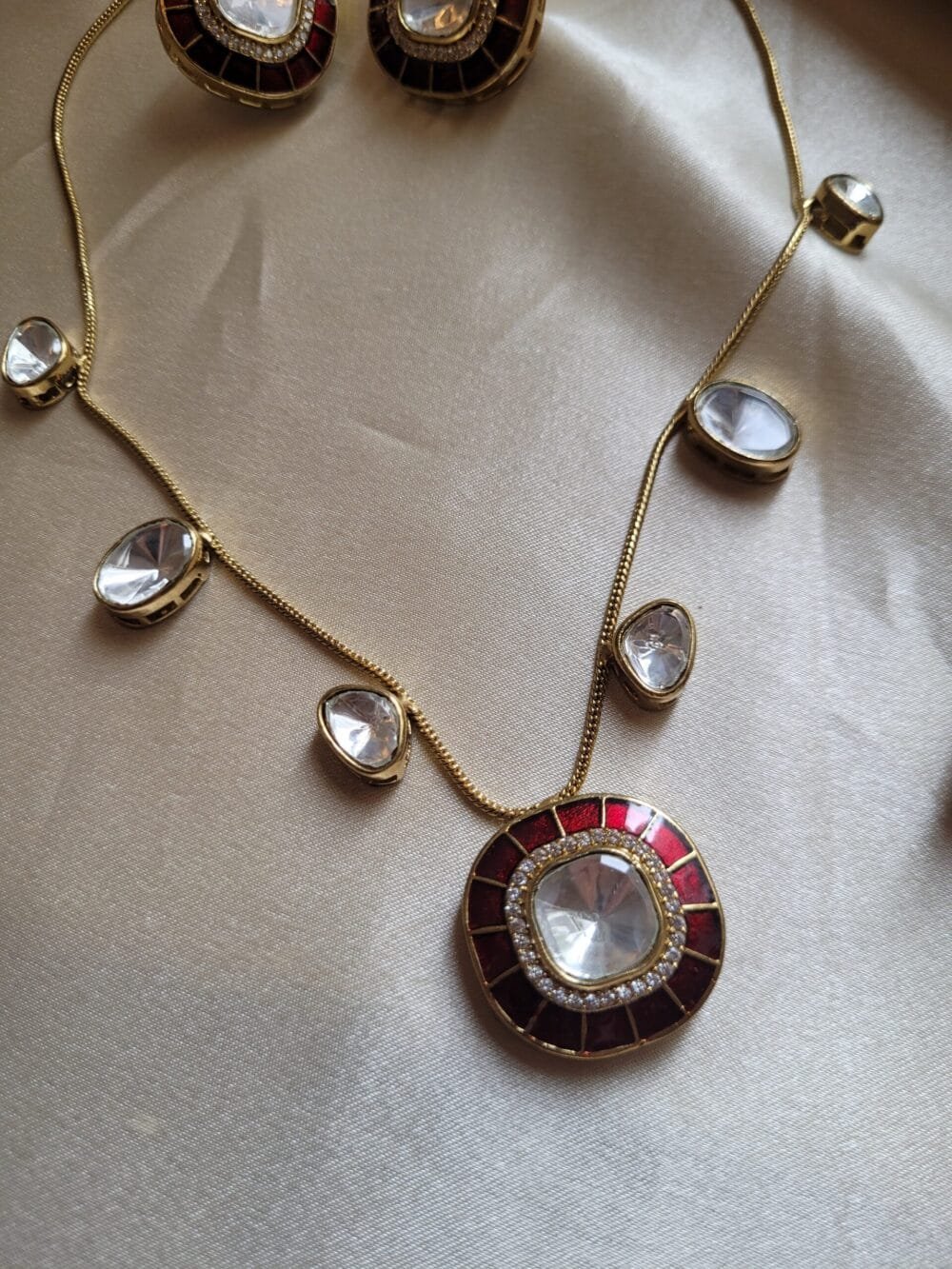 Grace Polki Pendant Set - Image 3