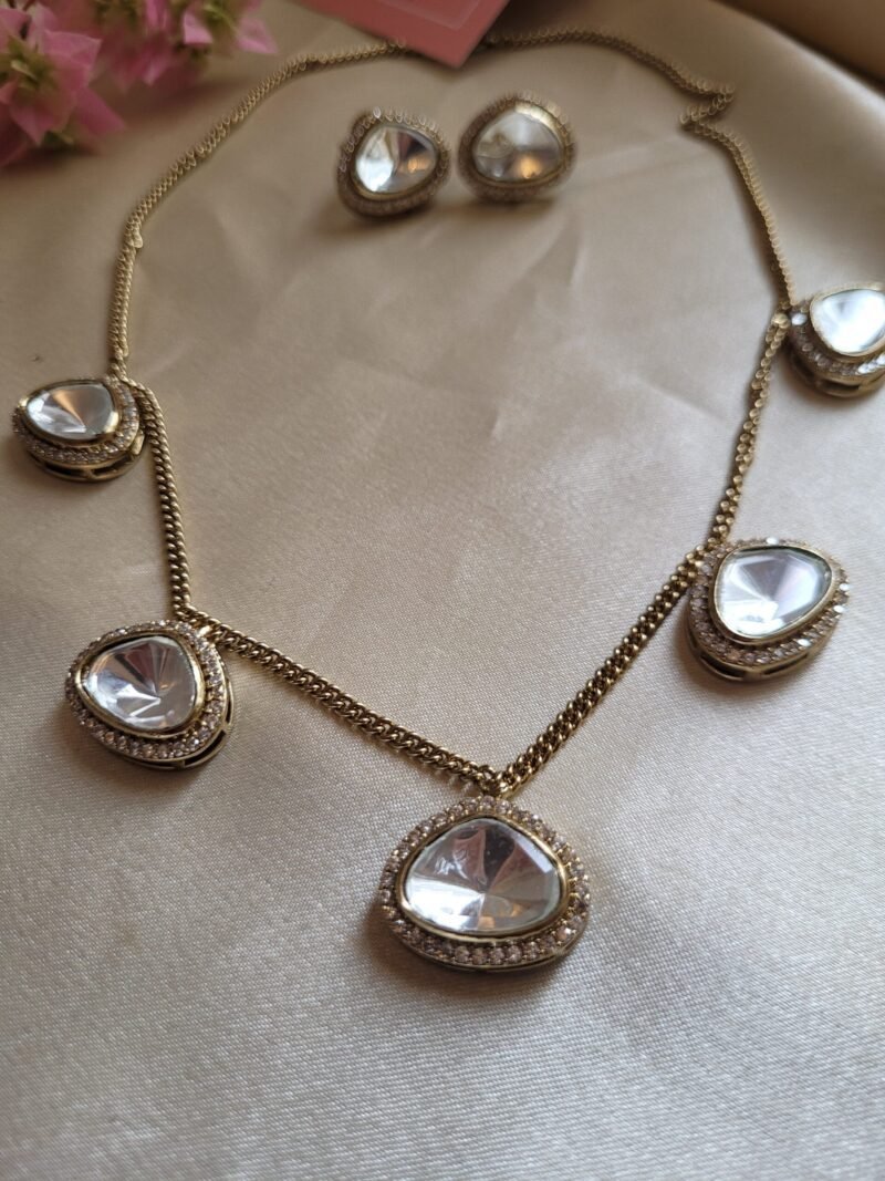Mahika Polki Necklace set - Image 7