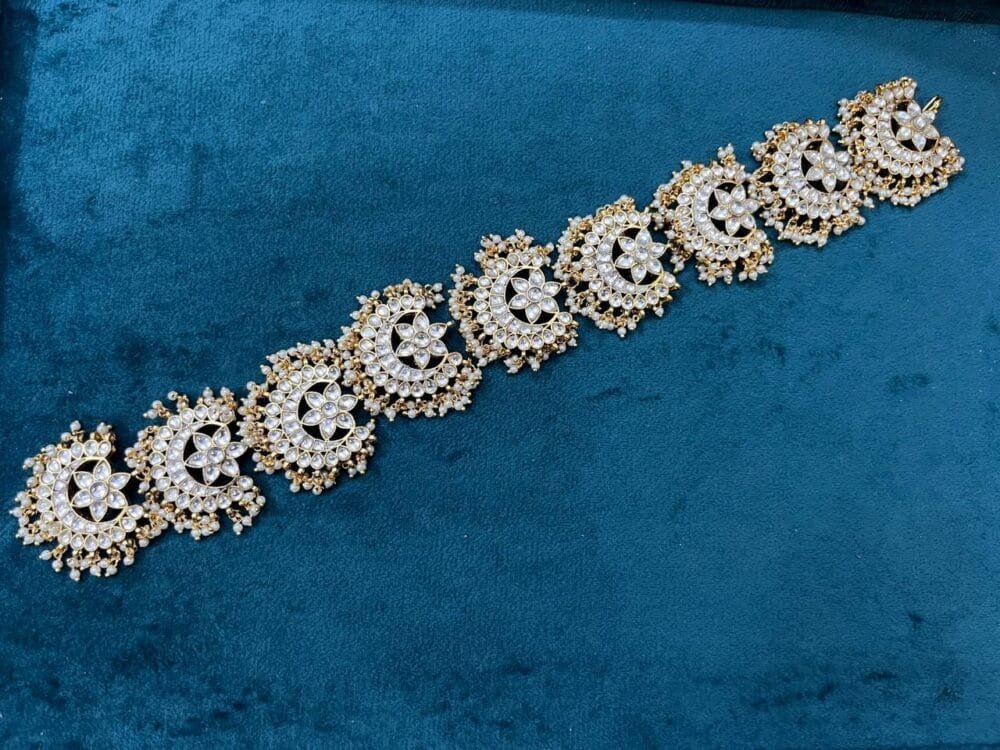 Nandini Kundan Hair Braid Accesory (MADE ON ORDER)
