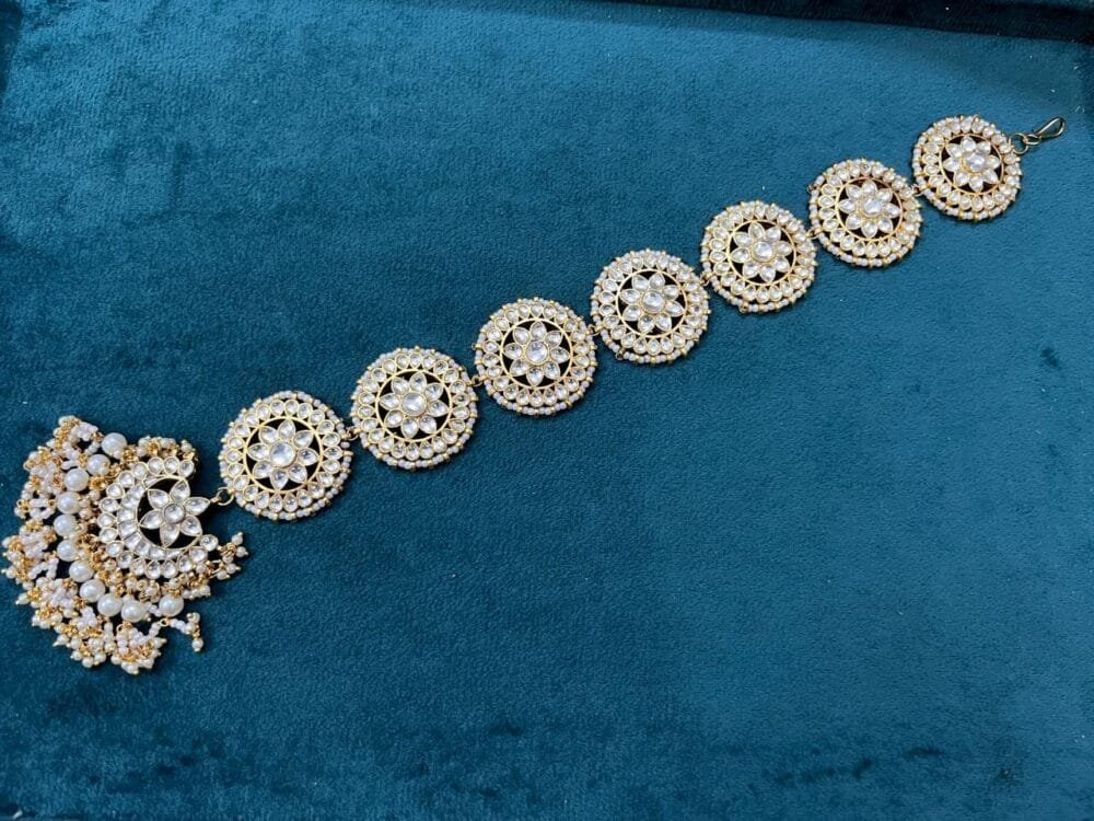 Mitali Kundan Hair Braid Accesory (MADE ON ORDER)