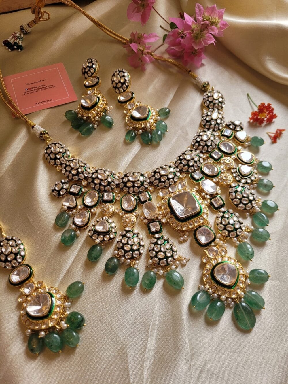 Vrinda Polki Bridal Necklace Set