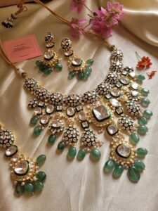 Vrinda Polki Bridal Necklace Set