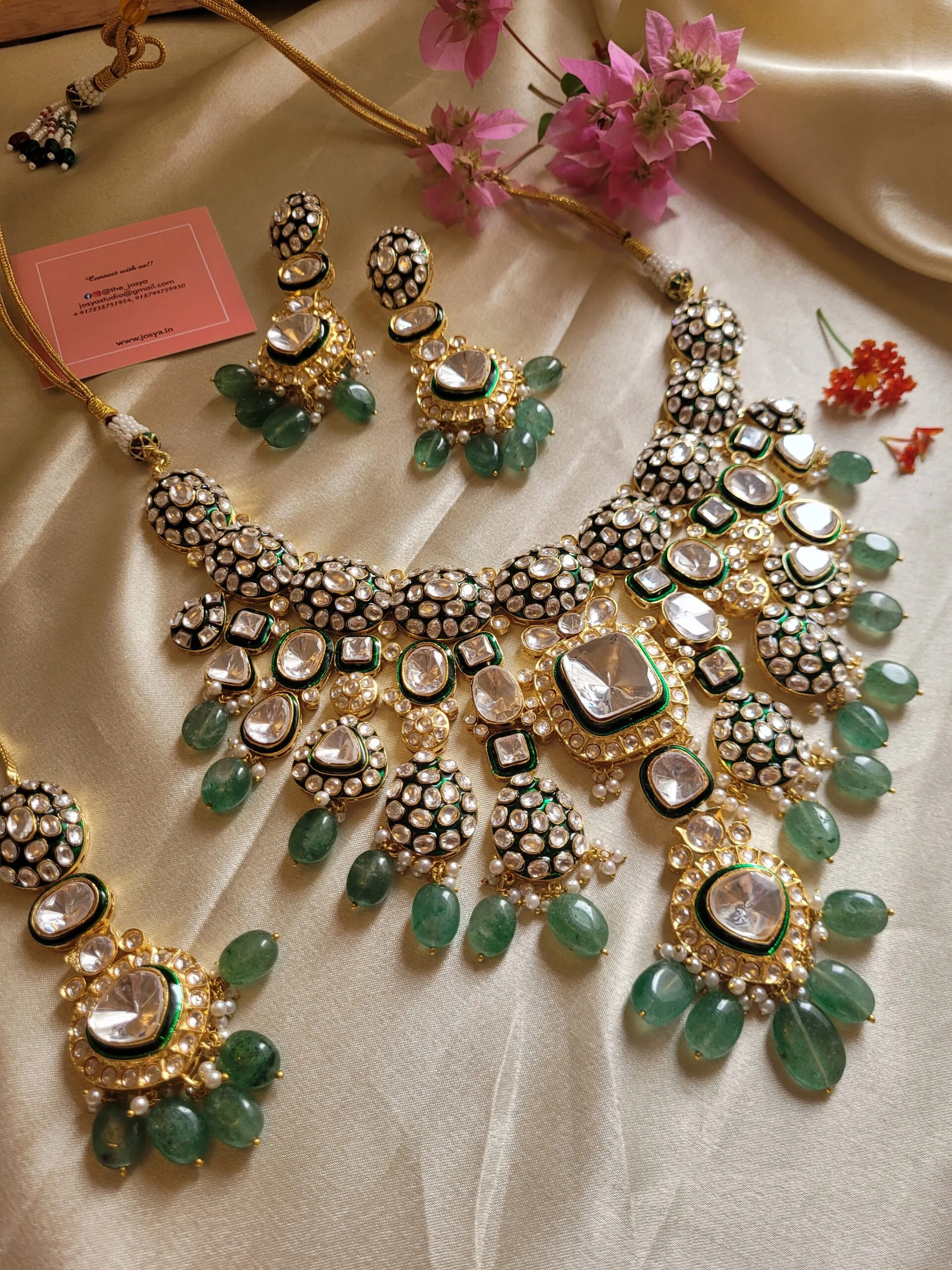 Vrinda Polki Bridal Necklace Set