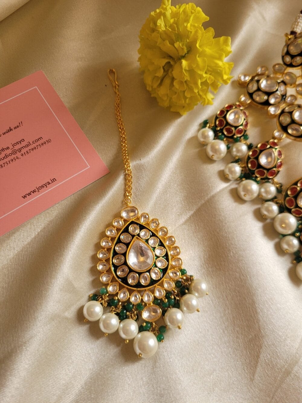 Suhani Polki Bridal Choker Set - Image 4