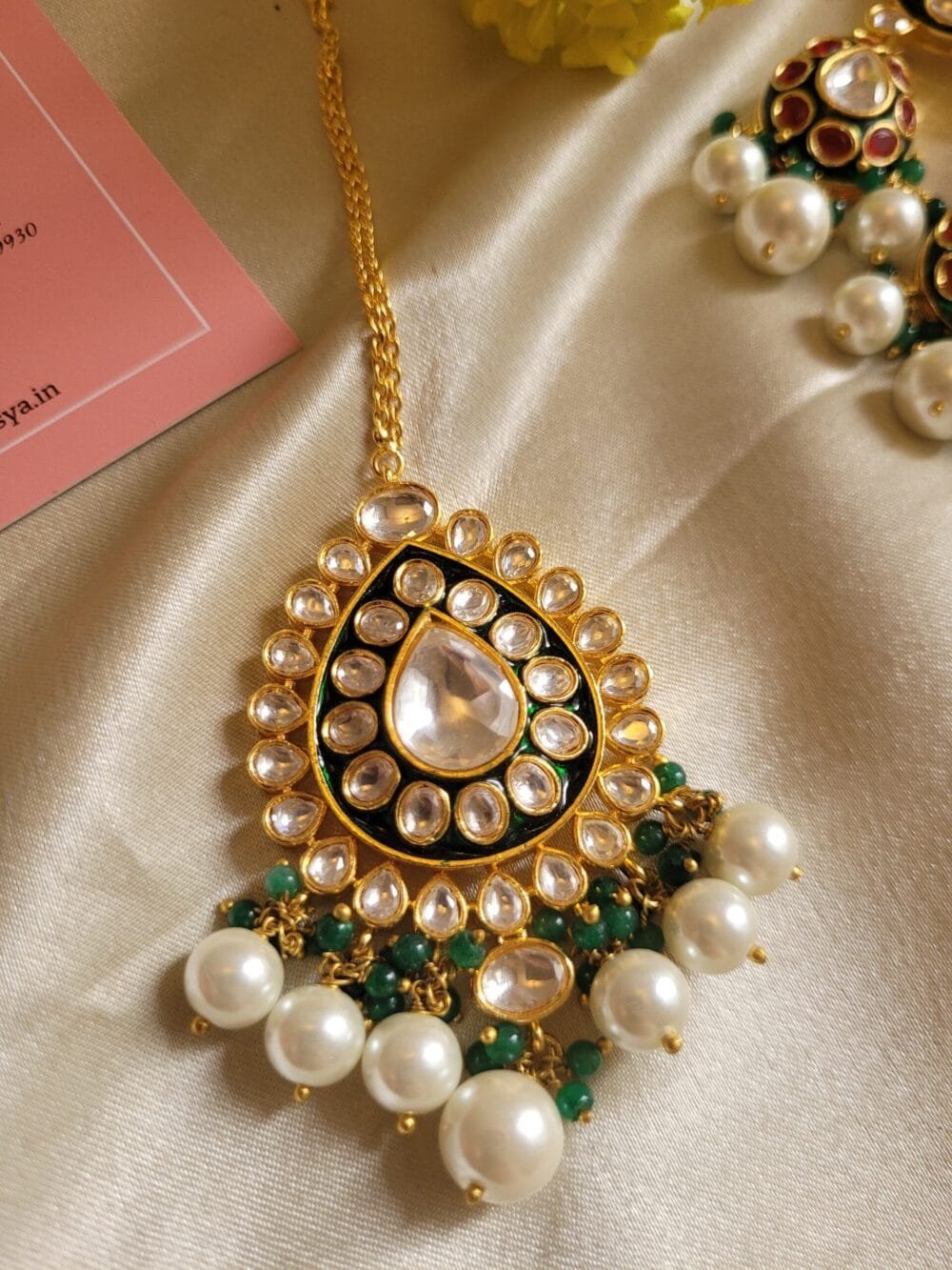 Suhani Polki Bridal Choker Set - Image 12