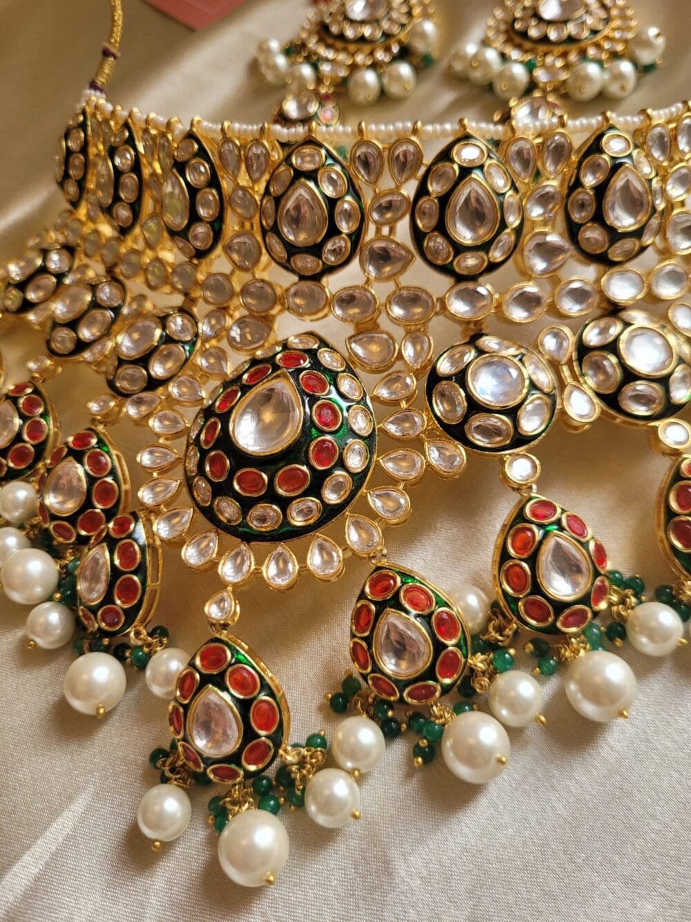 Suhani Polki Bridal Choker Set - Image 9