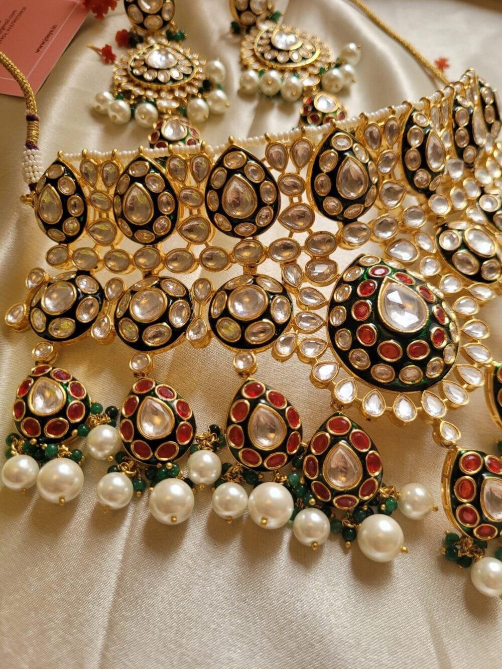 Suhani Polki Bridal Choker Set - Image 11