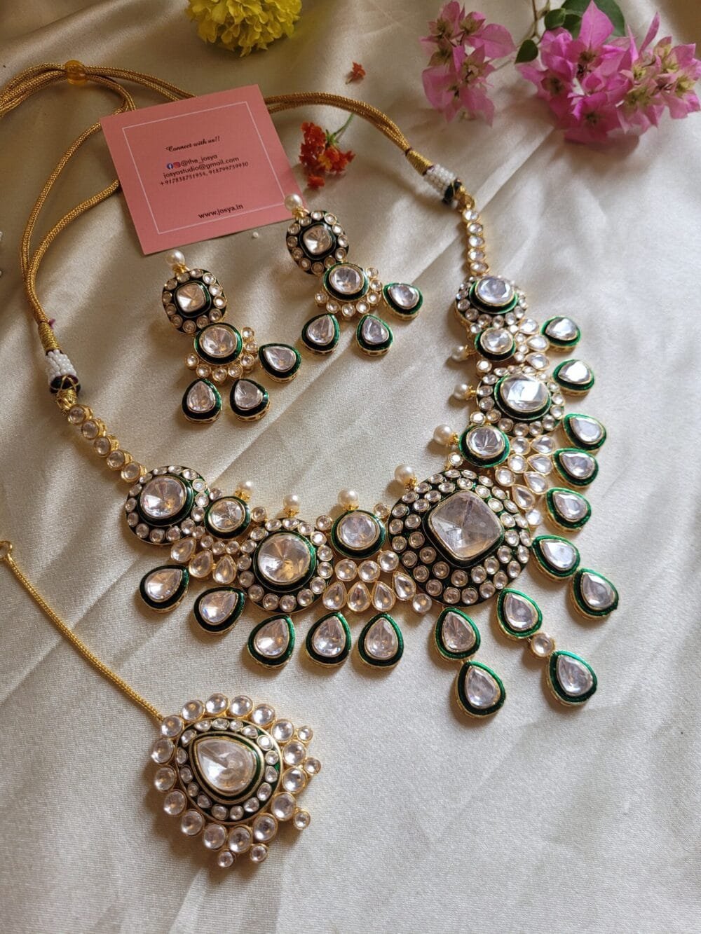 Vinaya Polki Necklace Set
