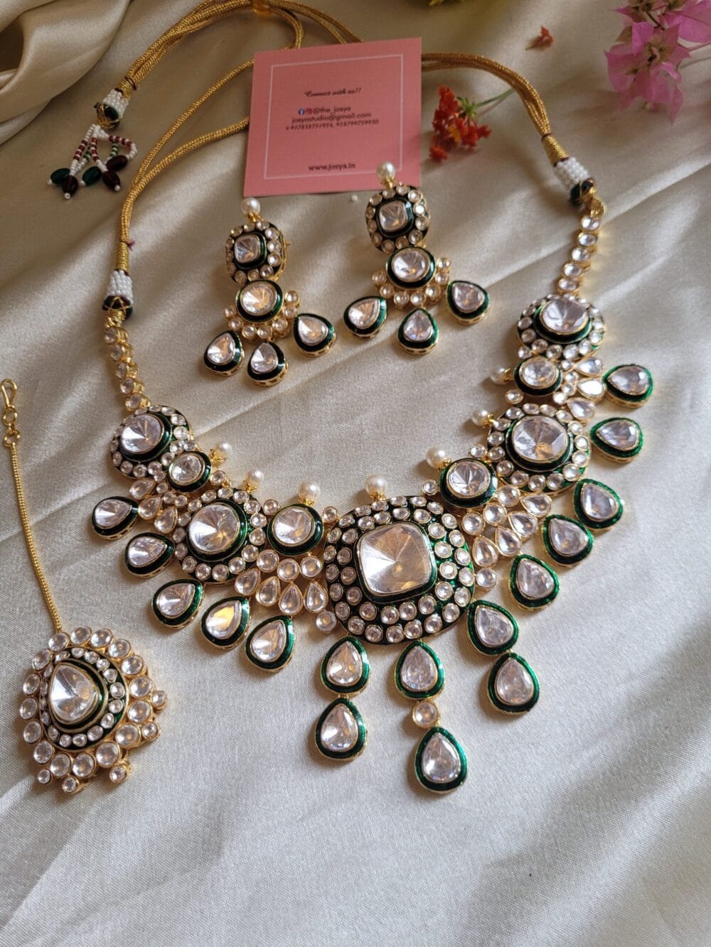 Vinaya Polki Necklace Set - Image 9