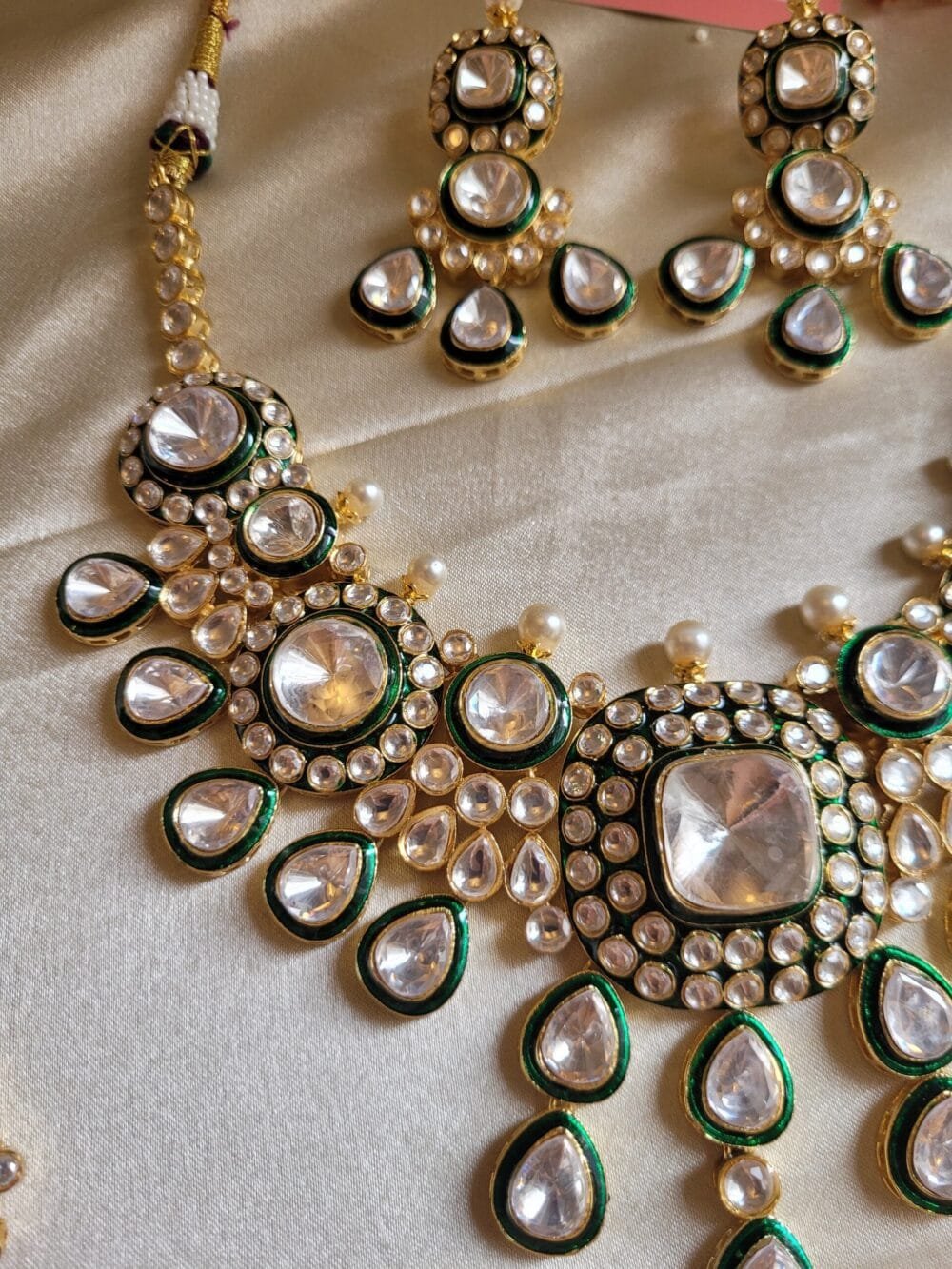 Vinaya Polki Necklace Set - Image 8