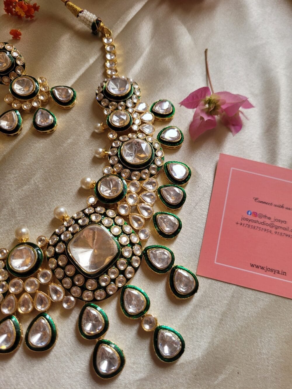 Vinaya Polki Necklace Set - Image 7
