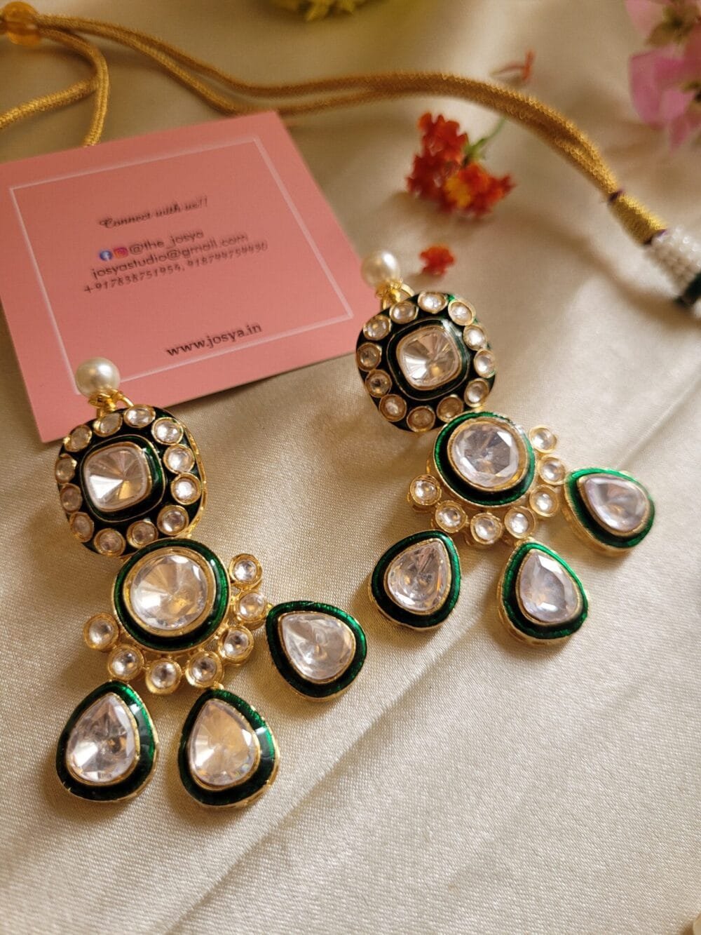 Vinaya Polki Necklace Set - Image 3