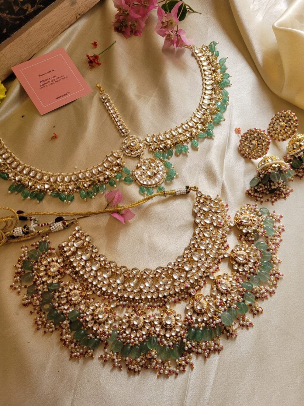 Rania Combo Bridal Kundan Necklace Set