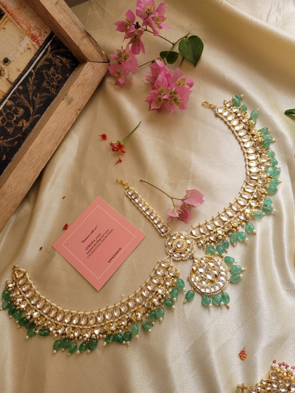 Maahi Kundan Mathapatti (Mint Green)