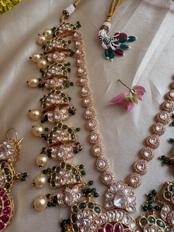 Srida Polki Bridal Necklace Set - Image 2