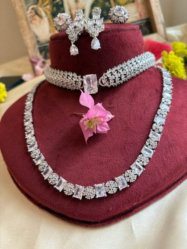 Elegant Diamond Combo Necklace Set - Image 3