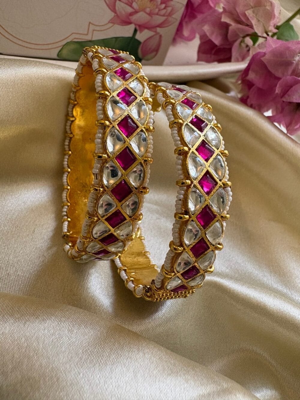 Ara Kundan Bangles - Image 2