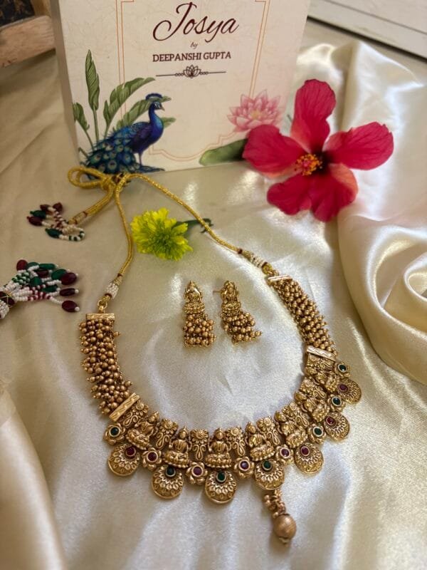 Ishaani Antique Temple Necklace Set