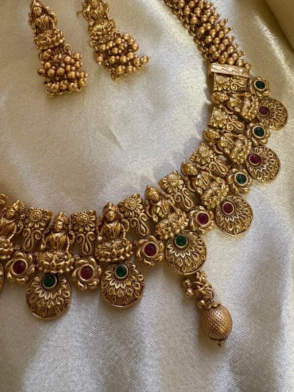 Ishaani Antique Temple Necklace Set - Image 2