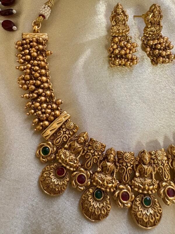 Ishaani Antique Temple Necklace Set - Image 3