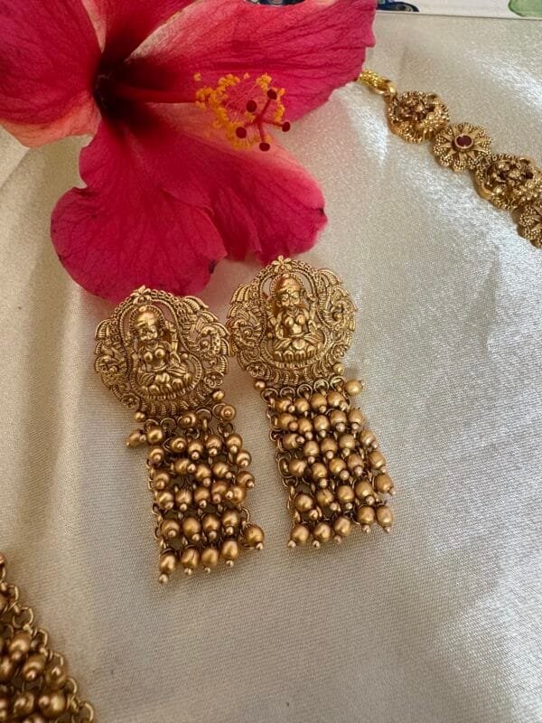 Padma Antique Temple Necklace Set - Image 3