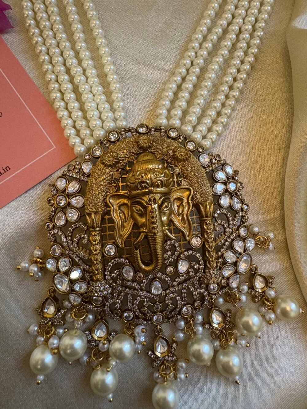 Siddhi Polki Pendant Necklace Set - Image 2