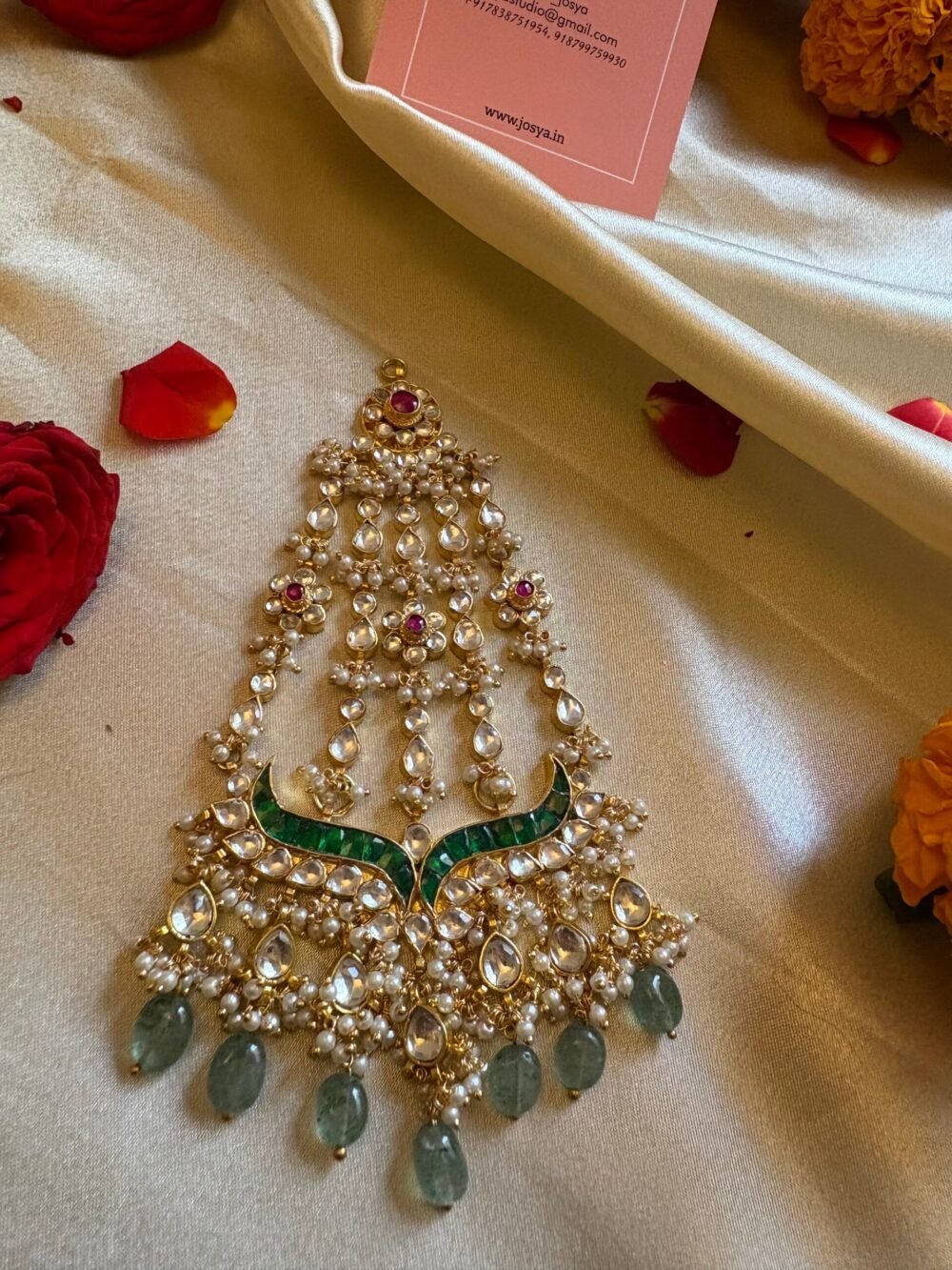 Ahalya Colored Maangtikka with Passa - Image 3