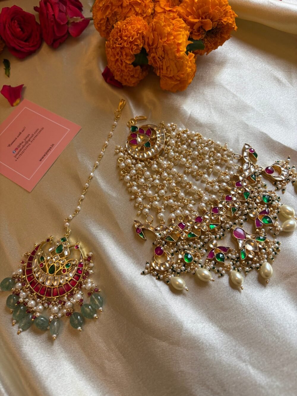 Kalindi Colored Maangtikka with Passa