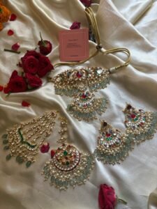 Aathmika Kundan Navratan Minimal Bridal Set